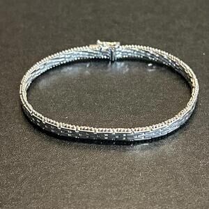 925 su Sterling Woven bracelet-7.5in/5mm/12g